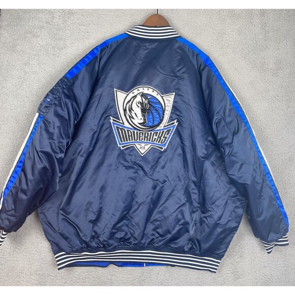 Vintage G-III Dallas Mavericks Reversible Quilt Varsity Jacket Mens 3XL Blue Y2K - Picture 4 of 13